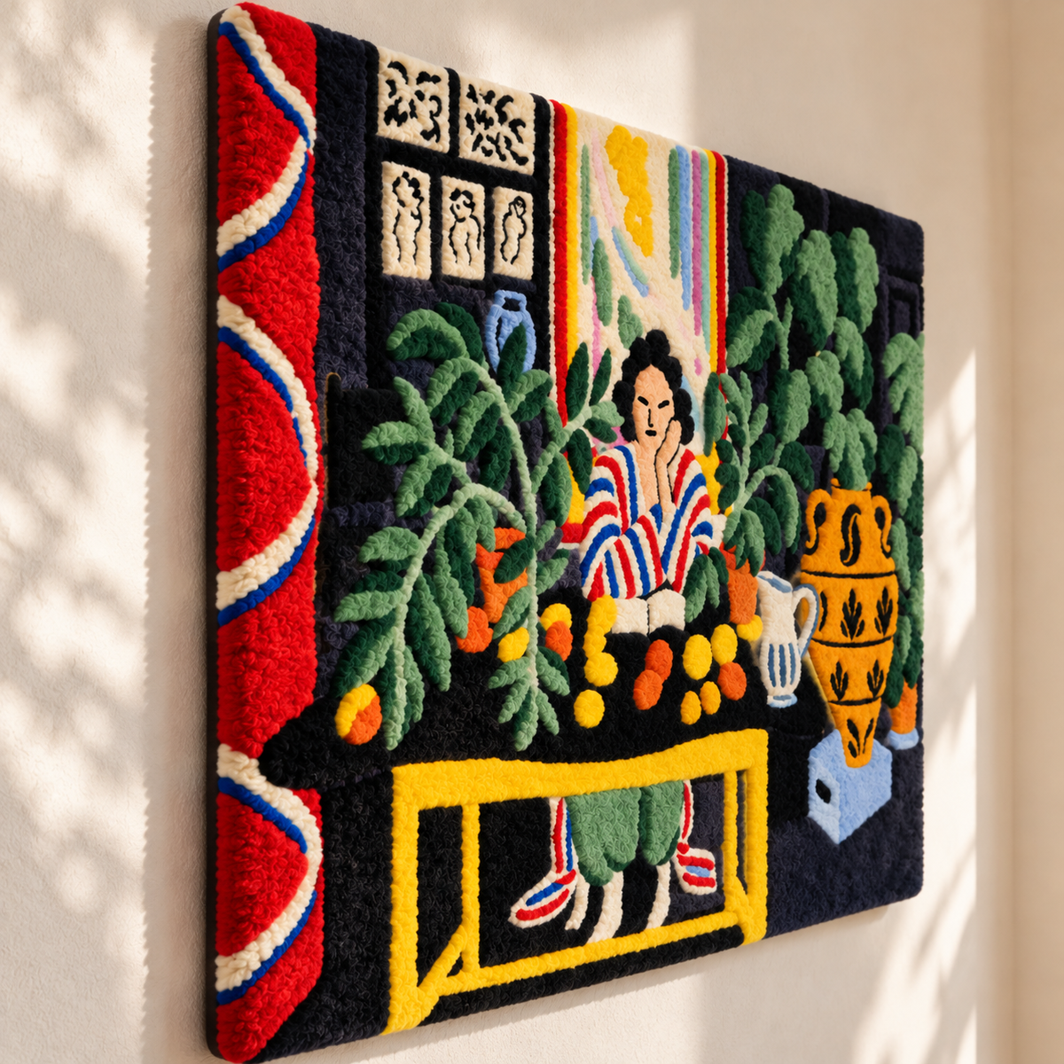 Interior with an Etruscan Vase after Henri Matisse — angled relief view