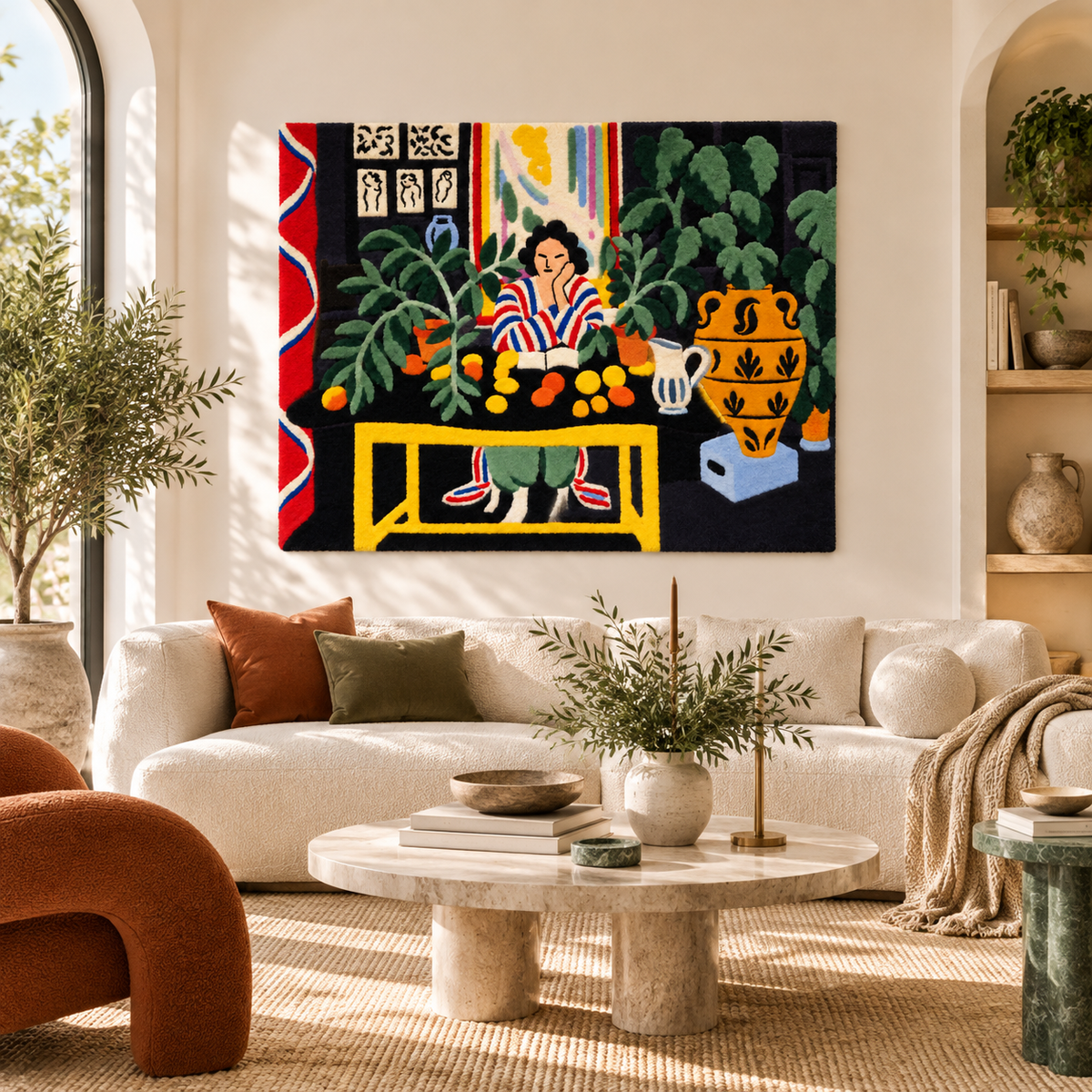 Interior with an Etruscan Vase after Henri Matisse — front-facing room scene [room-front]