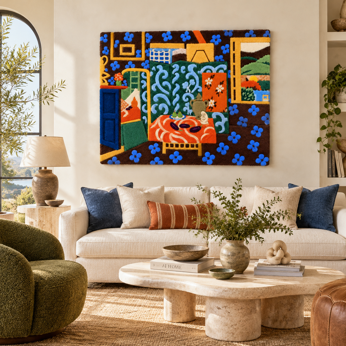 Interior with Eggplants — Version 01 after Henri Matisse — front-facing room scene [room-front]