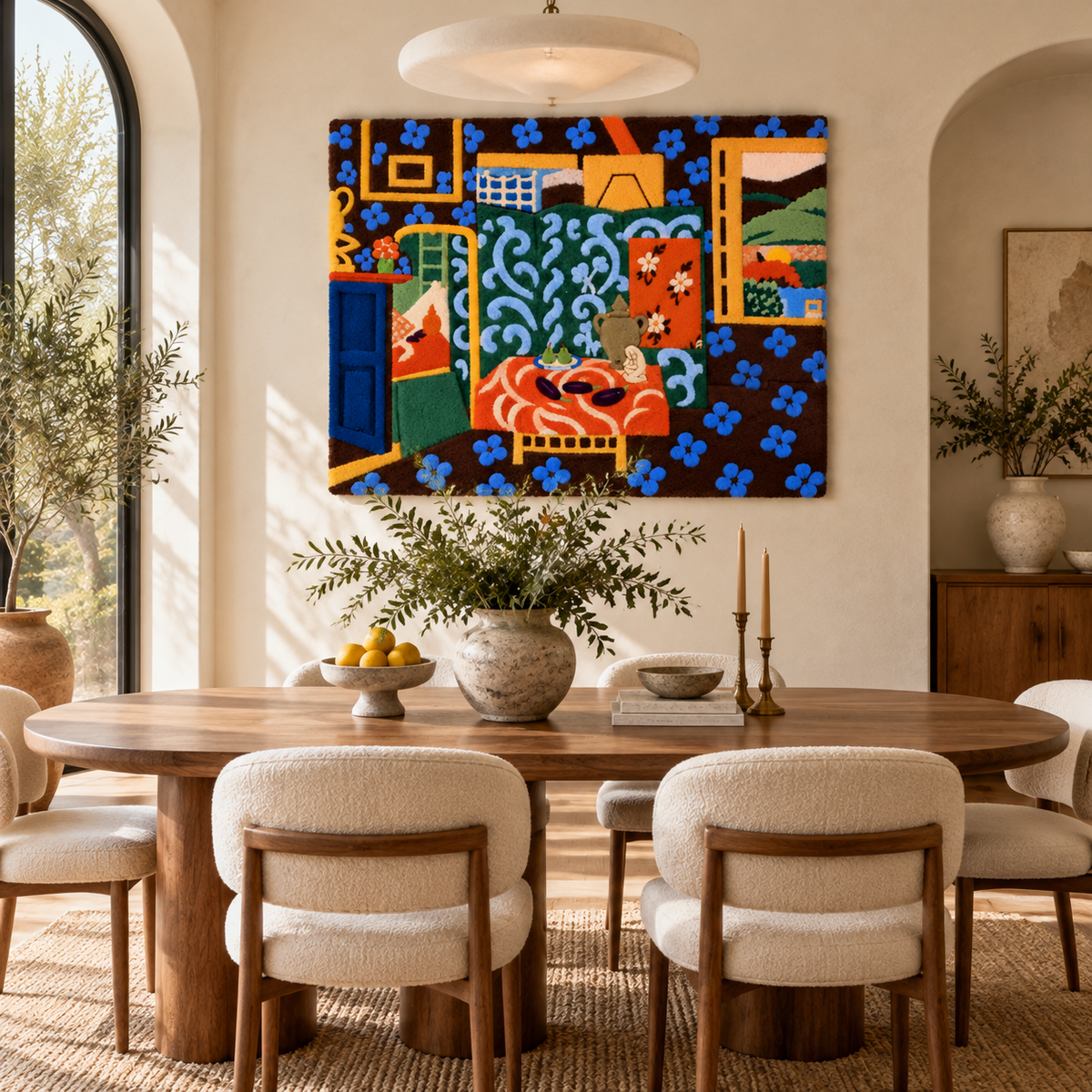 Interior with Eggplants — Version 01 after Henri Matisse — room setting