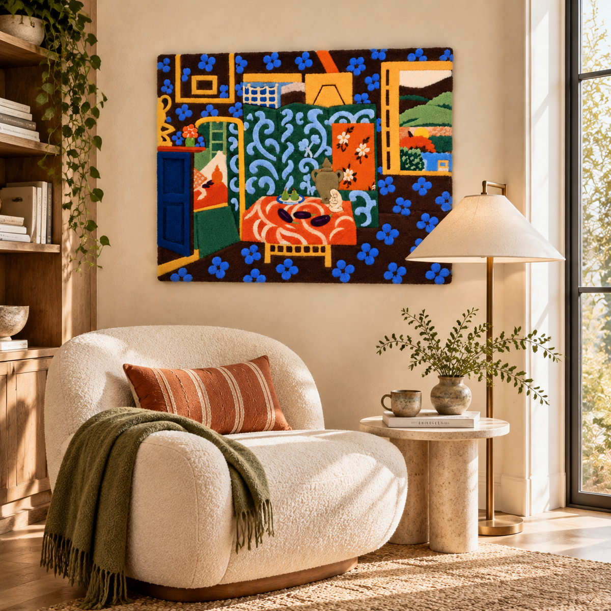 Interior with Eggplants — Version 01 after Henri Matisse — room setting