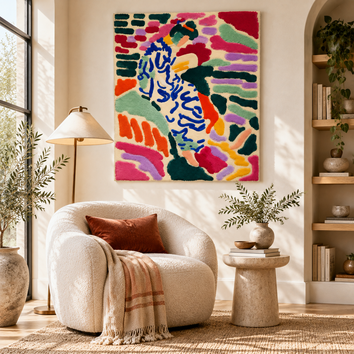 La Japonaise: Woman beside the Water after Henri Matisse — room setting