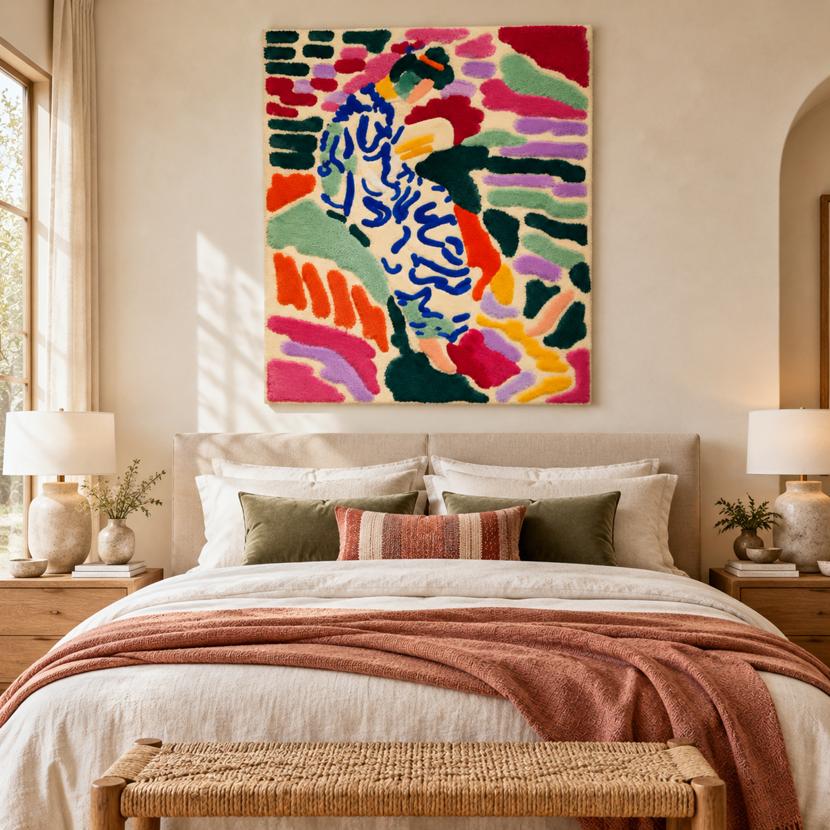 La Japonaise: Woman beside the Water after Henri Matisse — room setting