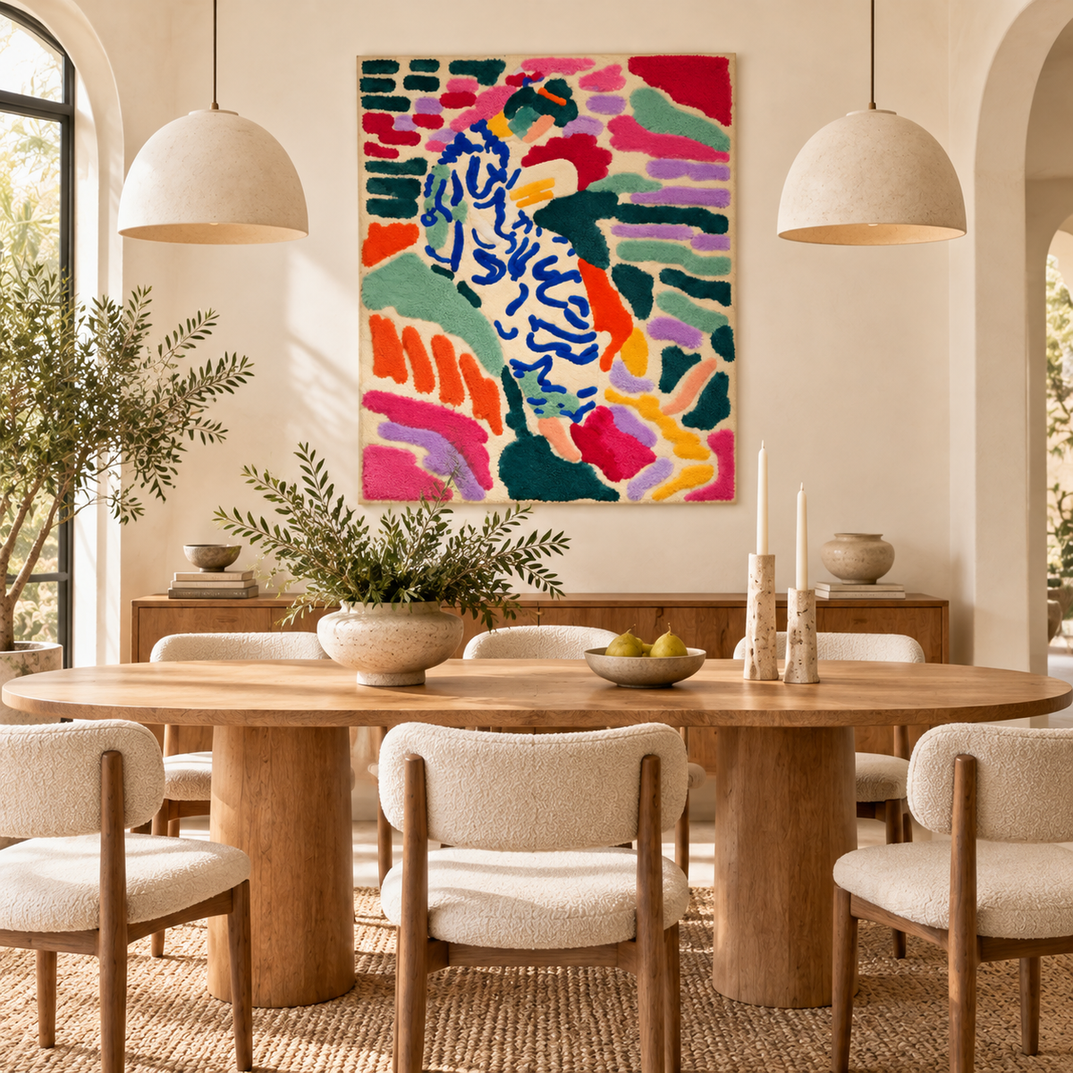 La Japonaise: Woman beside the Water — Version 02 after Henri Matisse — room setting