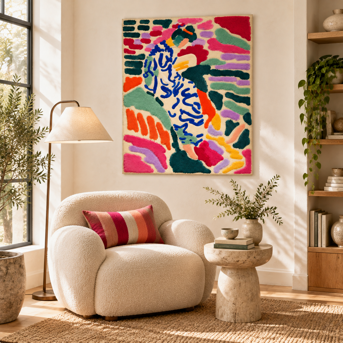 La Japonaise: Woman beside the Water — Version 02 after Henri Matisse — room setting