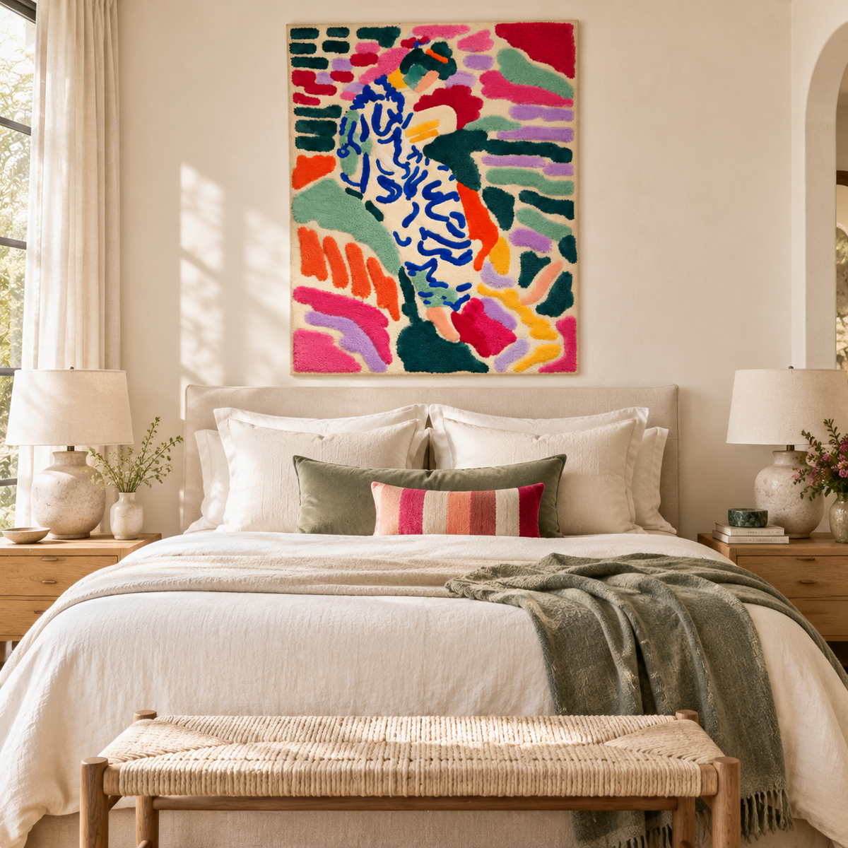 La Japonaise: Woman beside the Water — Version 02 after Henri Matisse — room setting