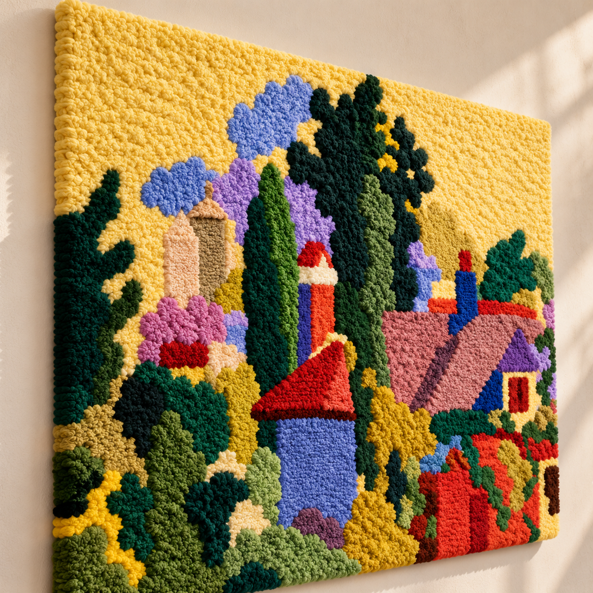 Landscape after a work attributed to Henri Matisse — angled relief view
