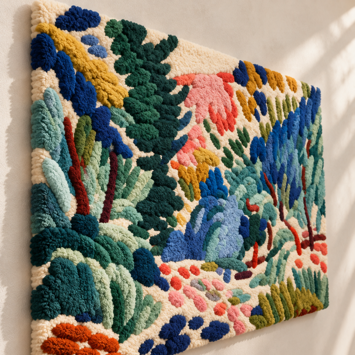 Landscape at Collioure after Henri Matisse — angled relief view