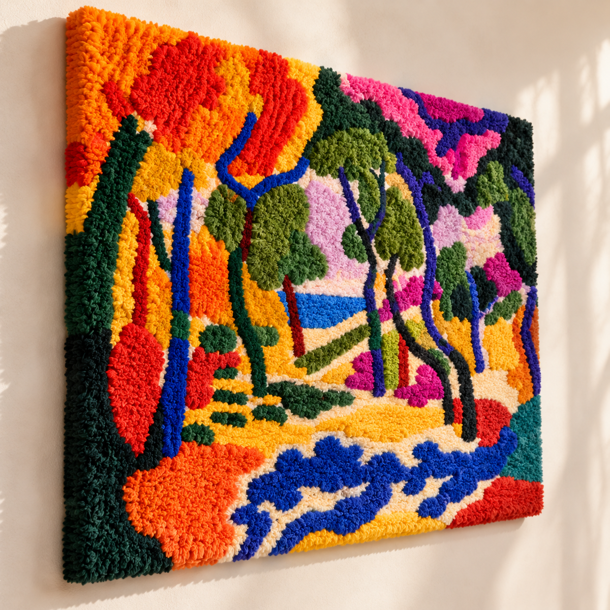 Landscape near Collioure (Study for The Joy of Life) after Henri Matisse — angled relief view