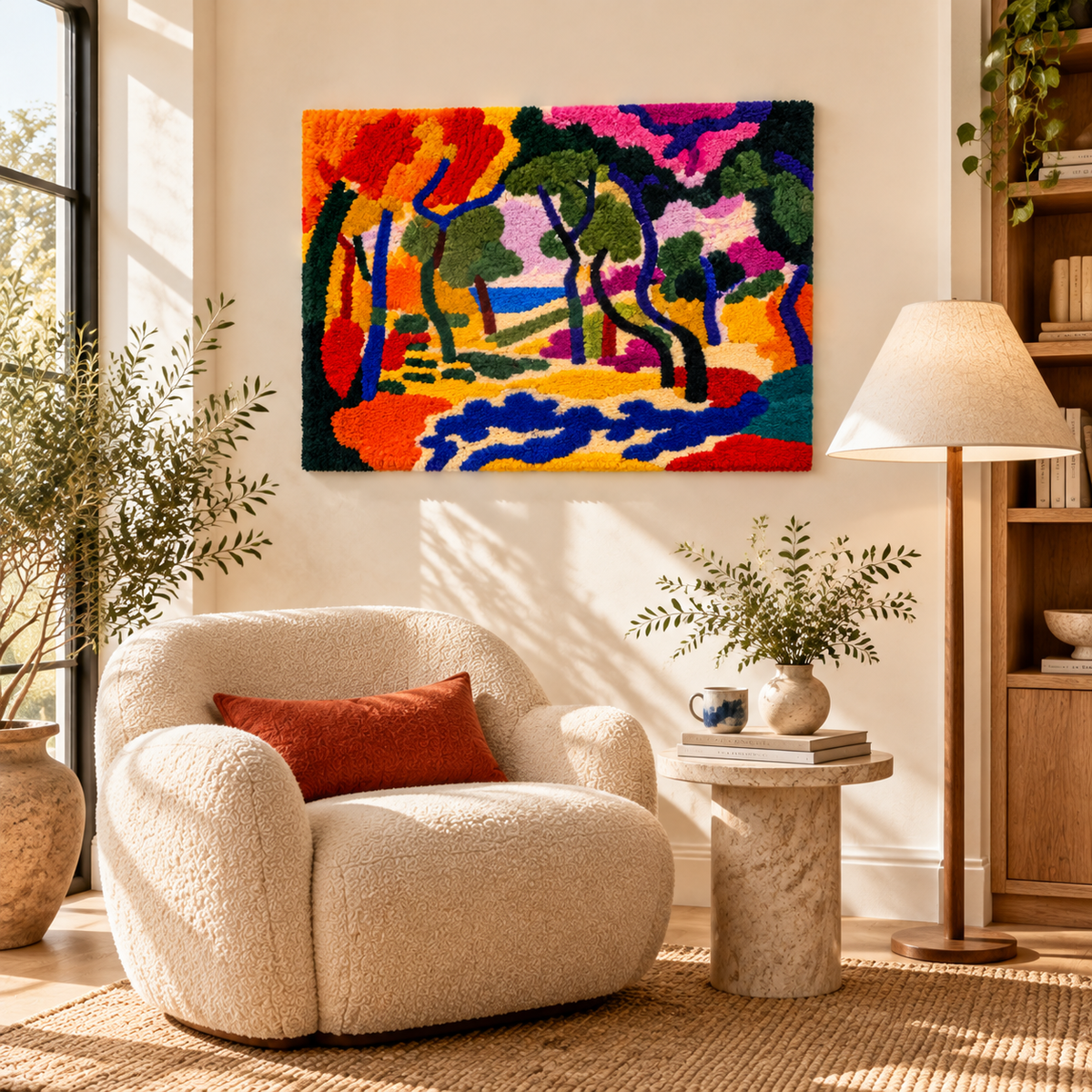 Landscape near Collioure (Study for The Joy of Life) after Henri Matisse — room setting