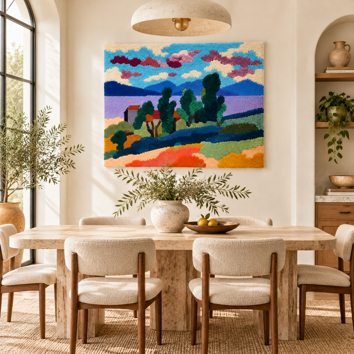 Landscape of Saint-Tropez at Dusk (Paysage de Saint-Tropez au crépuscule) after Henri Matisse — room setting