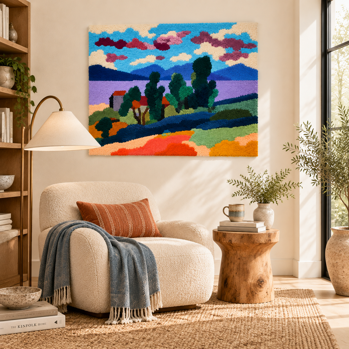 Landscape of Saint-Tropez at Dusk (Paysage de Saint-Tropez au crépuscule) after Henri Matisse — room setting