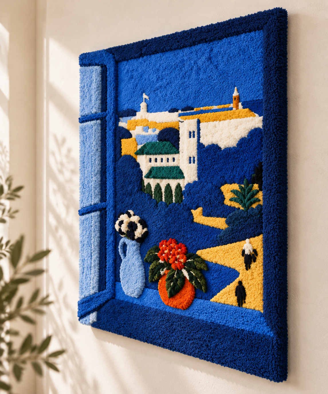 Landscape Viewed from a Window after Henri Matisse — angled relief view