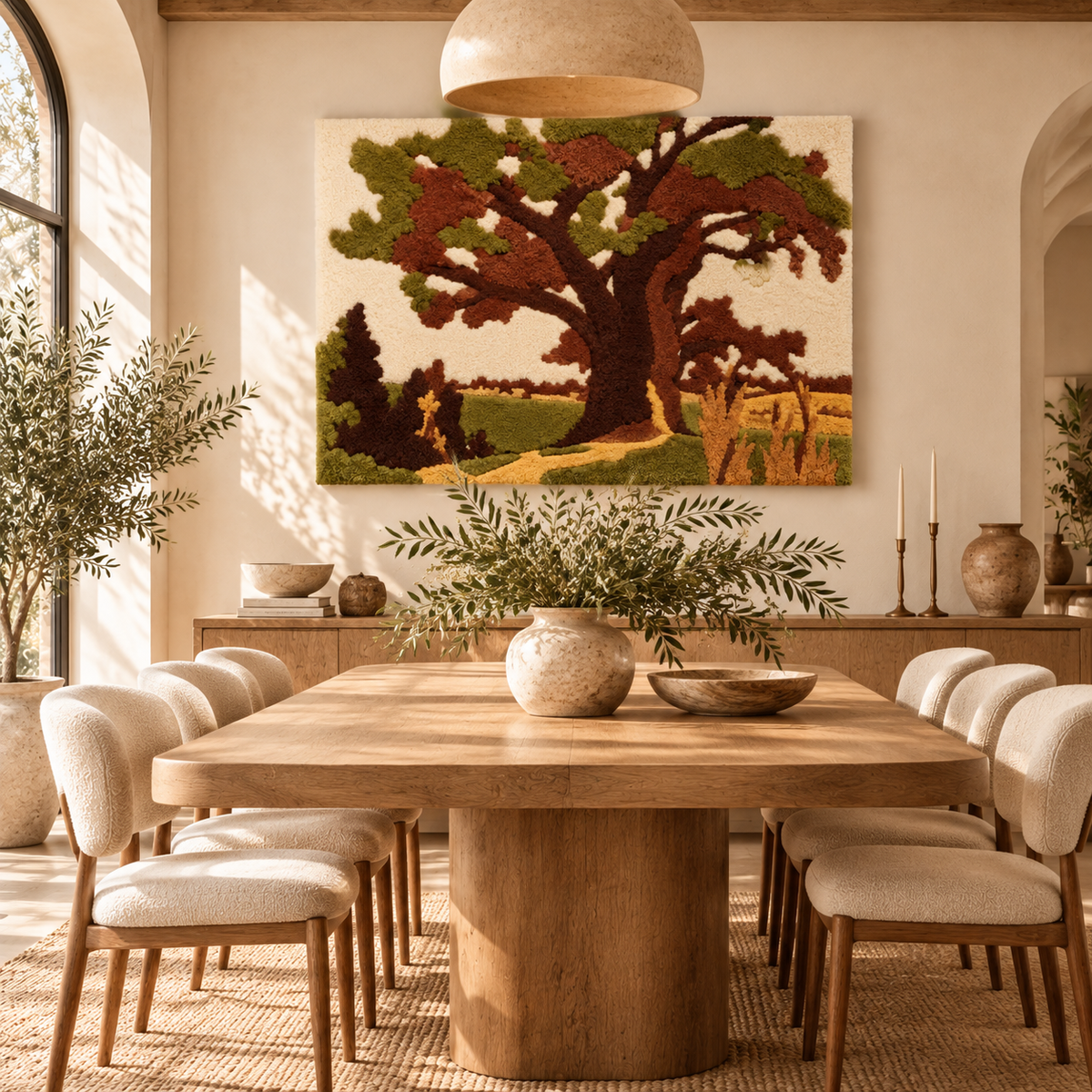 Landscape with a Large Tree – The Burnt Oak after Henri Matisse — room setting