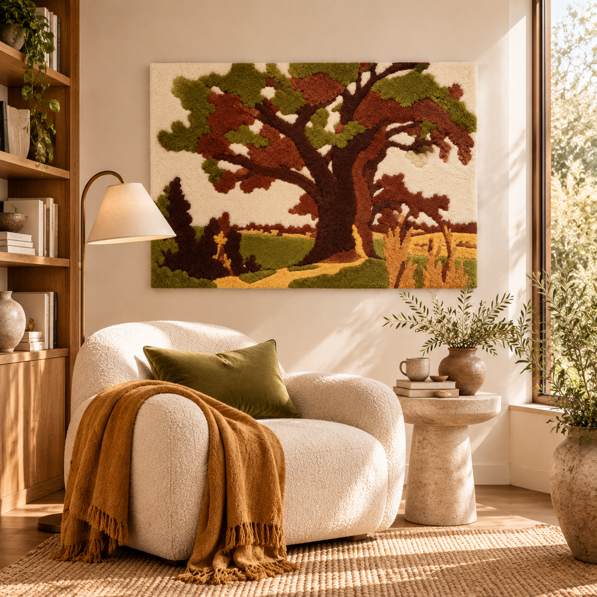 Landscape with a Large Tree – The Burnt Oak after Henri Matisse — room setting
