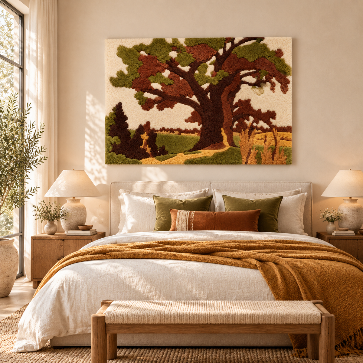 Landscape with a Large Tree – The Burnt Oak after Henri Matisse — room setting
