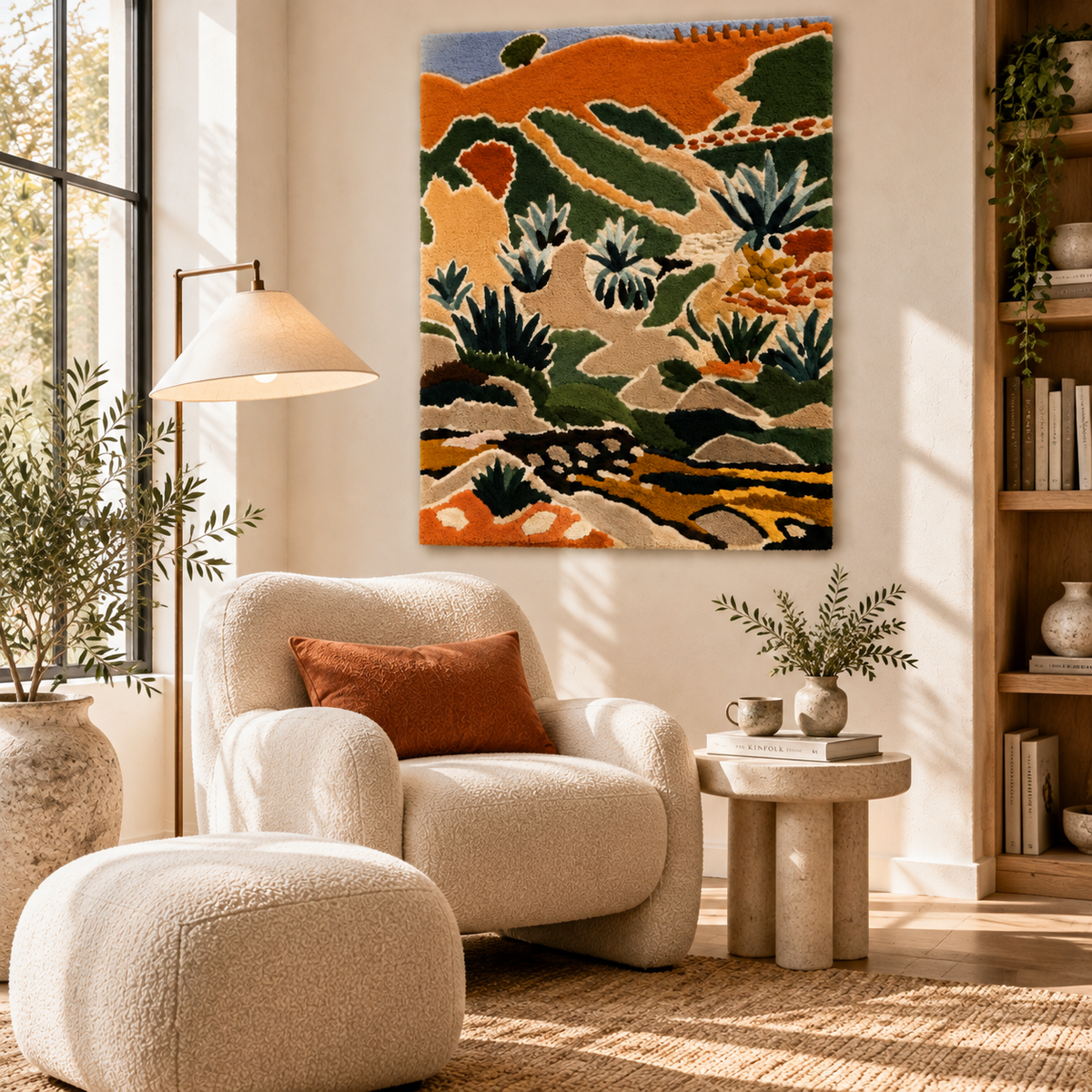 Landscape with Brook (Brook with Aloes) — Version 01 after Henri Matisse — room setting