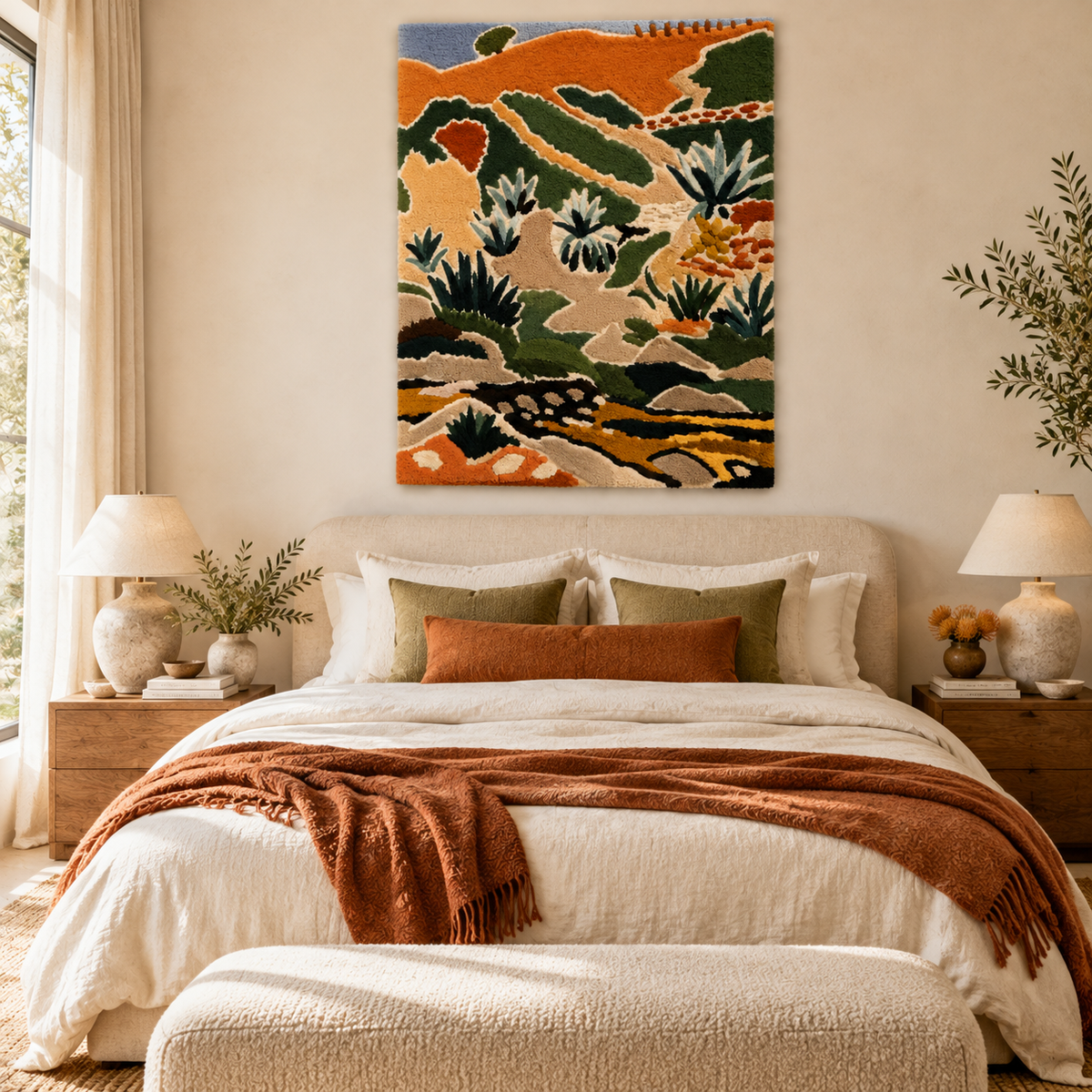 Landscape with Brook (Brook with Aloes) — Version 01 after Henri Matisse — room setting