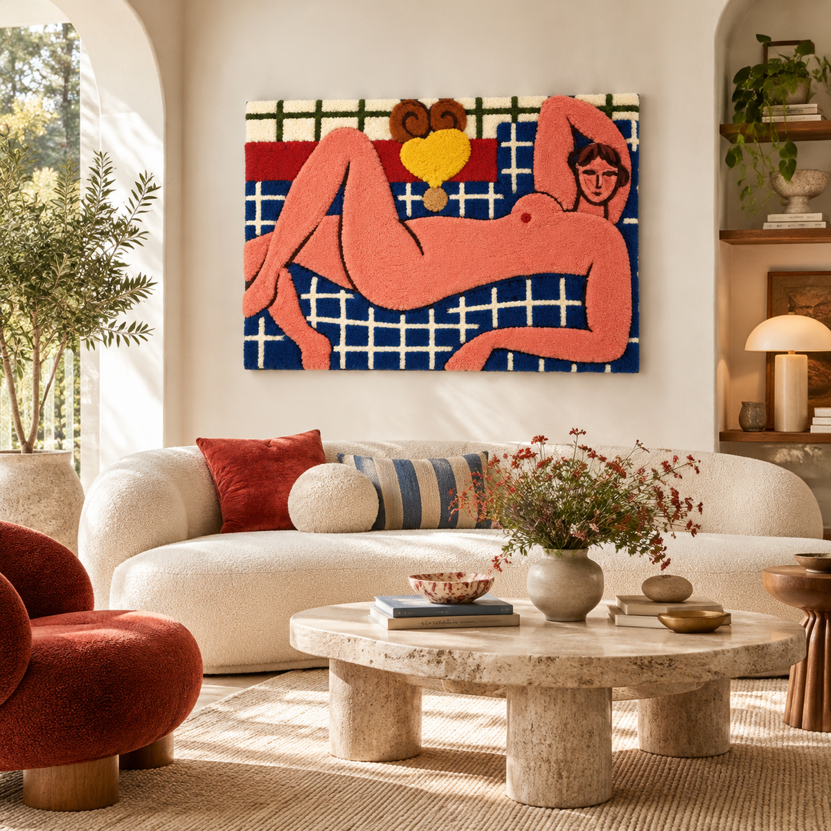 Large Reclining Nude (The Pink Nude) after Henri Matisse — front-facing room scene [room-front]