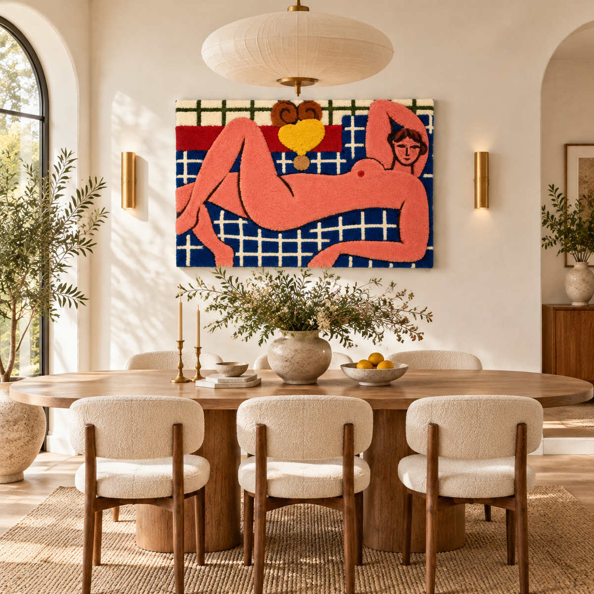 Large Reclining Nude (The Pink Nude) after Henri Matisse — room setting
