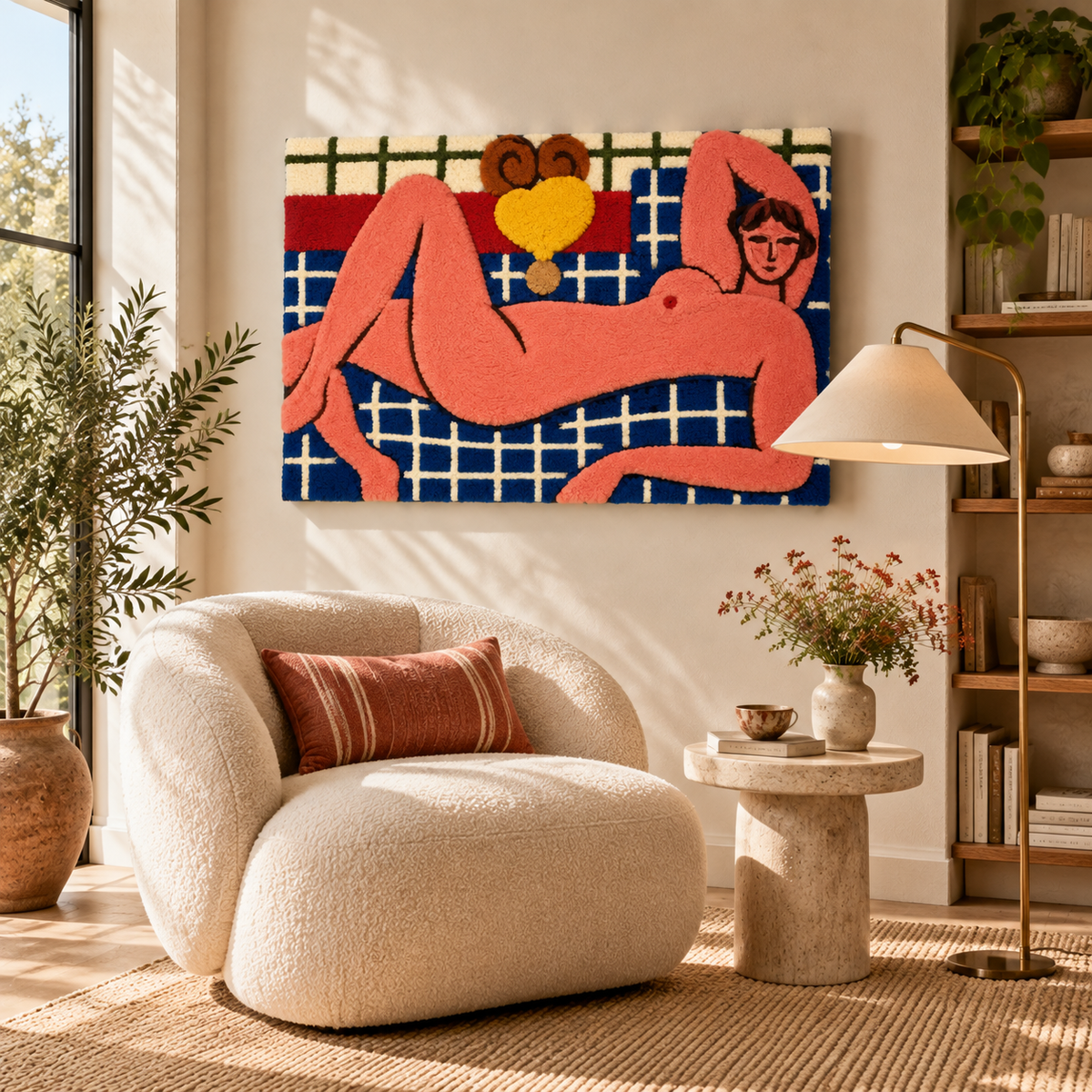 Large Reclining Nude (The Pink Nude) after Henri Matisse — room setting