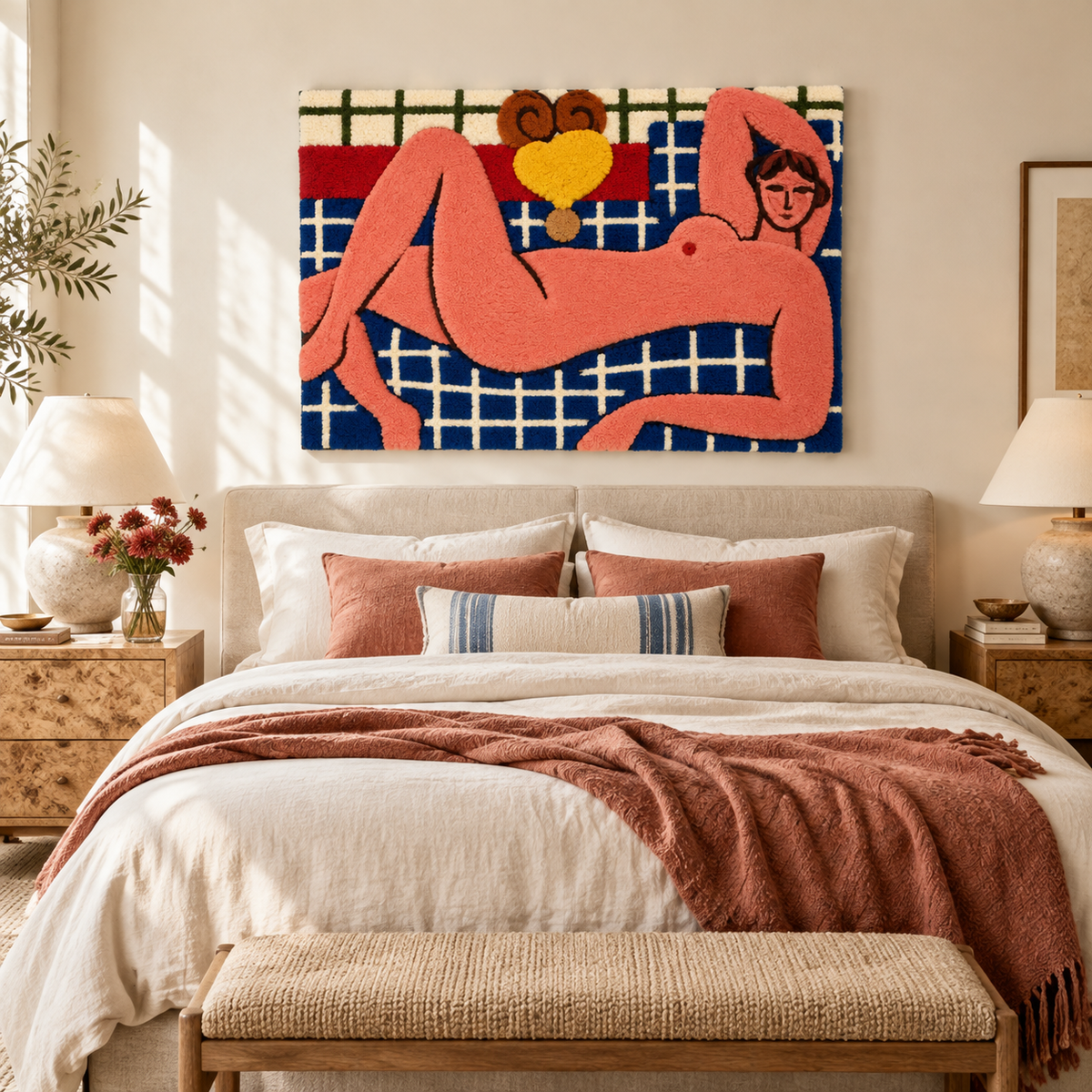Large Reclining Nude (The Pink Nude) after Henri Matisse — room setting