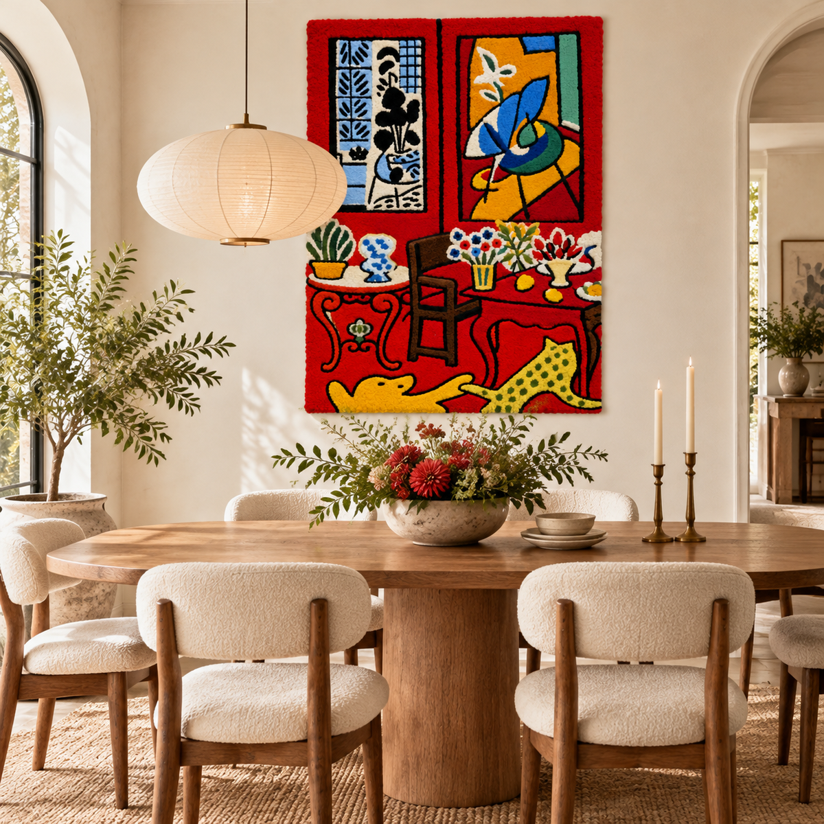 Large Red Interior after Henri Matisse — room setting