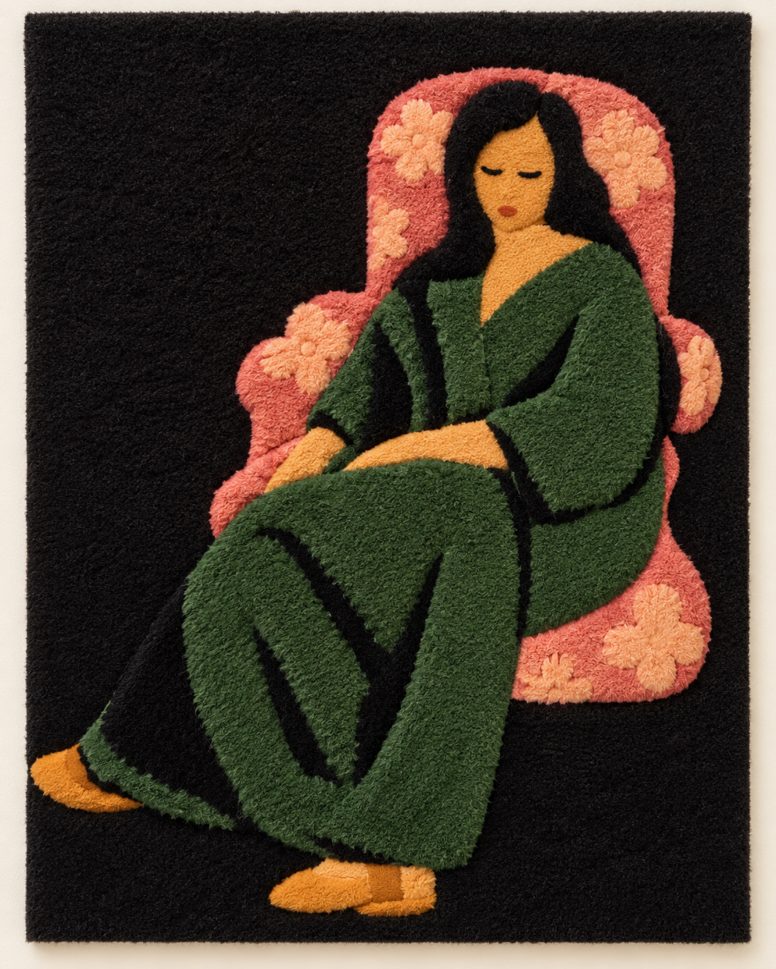 Laurette in a Green Robe, Black Background after Henri Matisse — additional product view