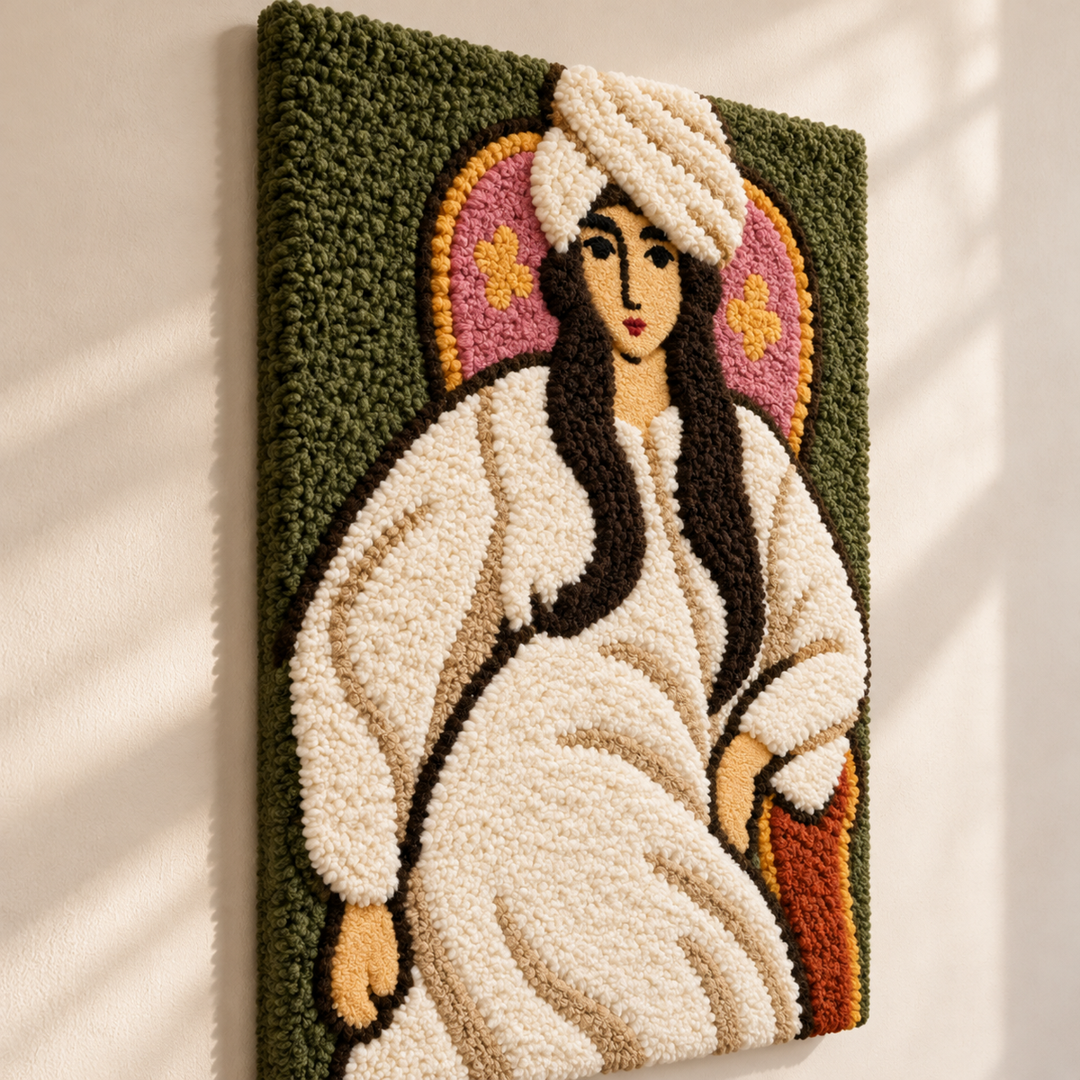 Laurette in a White Turban after Henri Matisse — angled relief view