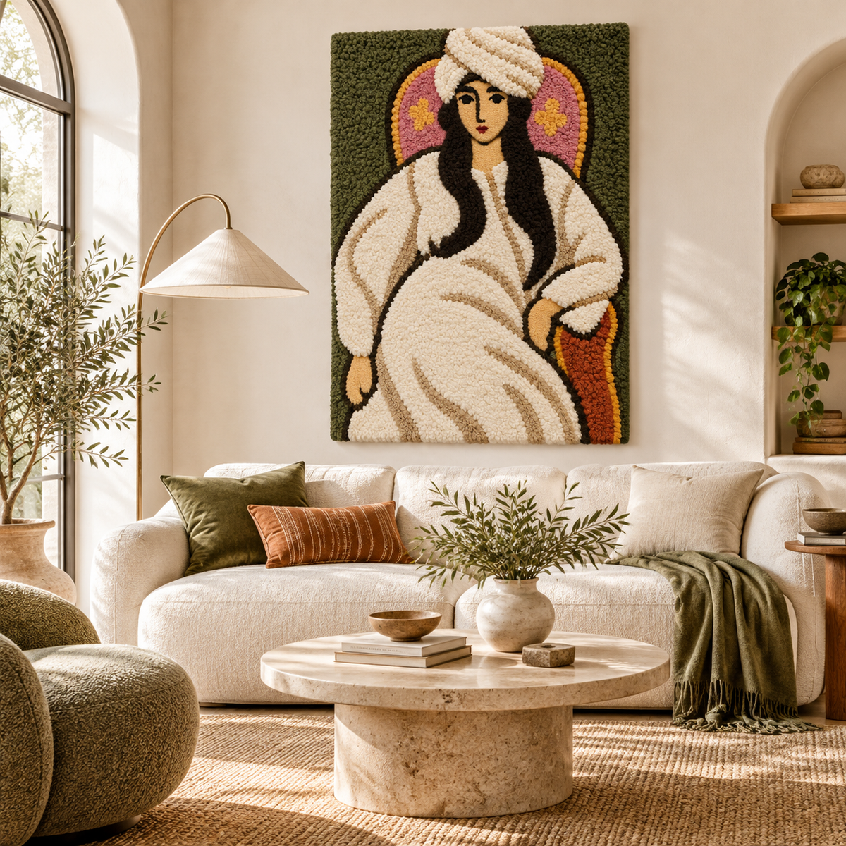 Laurette in a White Turban after Henri Matisse — front-facing room scene [room-front]