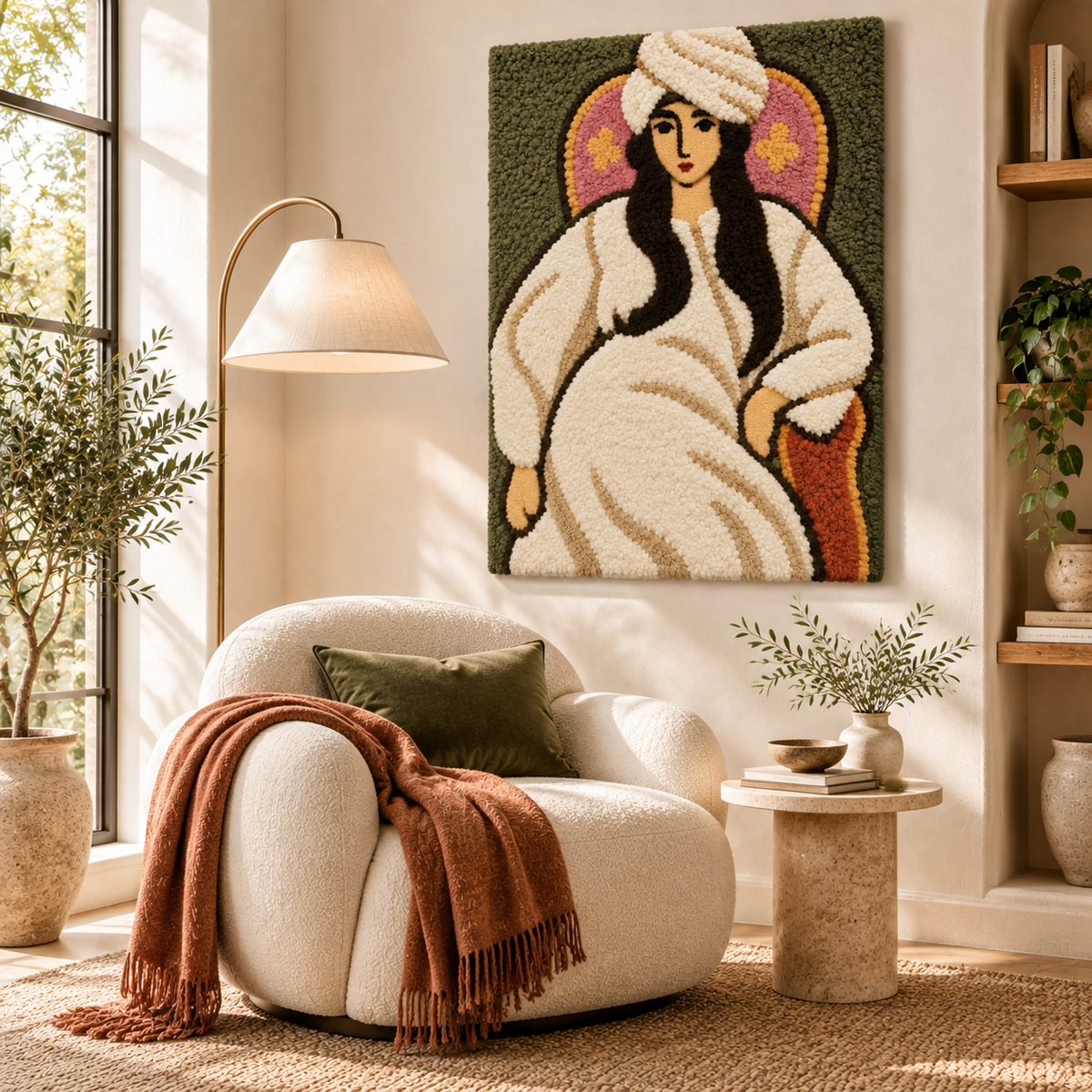 Laurette in a White Turban after Henri Matisse — room setting