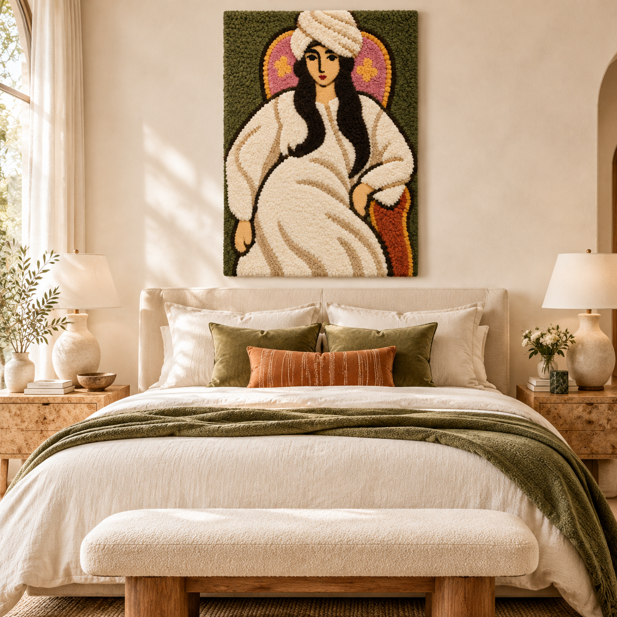 Laurette in a White Turban after Henri Matisse — room setting