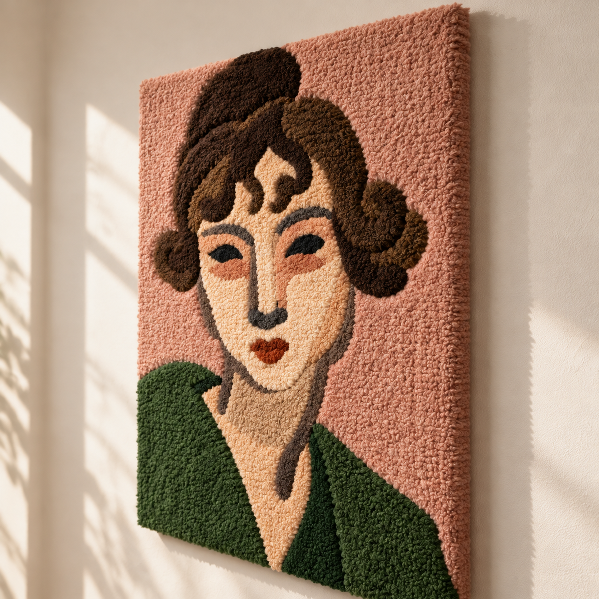 Laurette with a Green Shawl after Henri Matisse — angled relief view