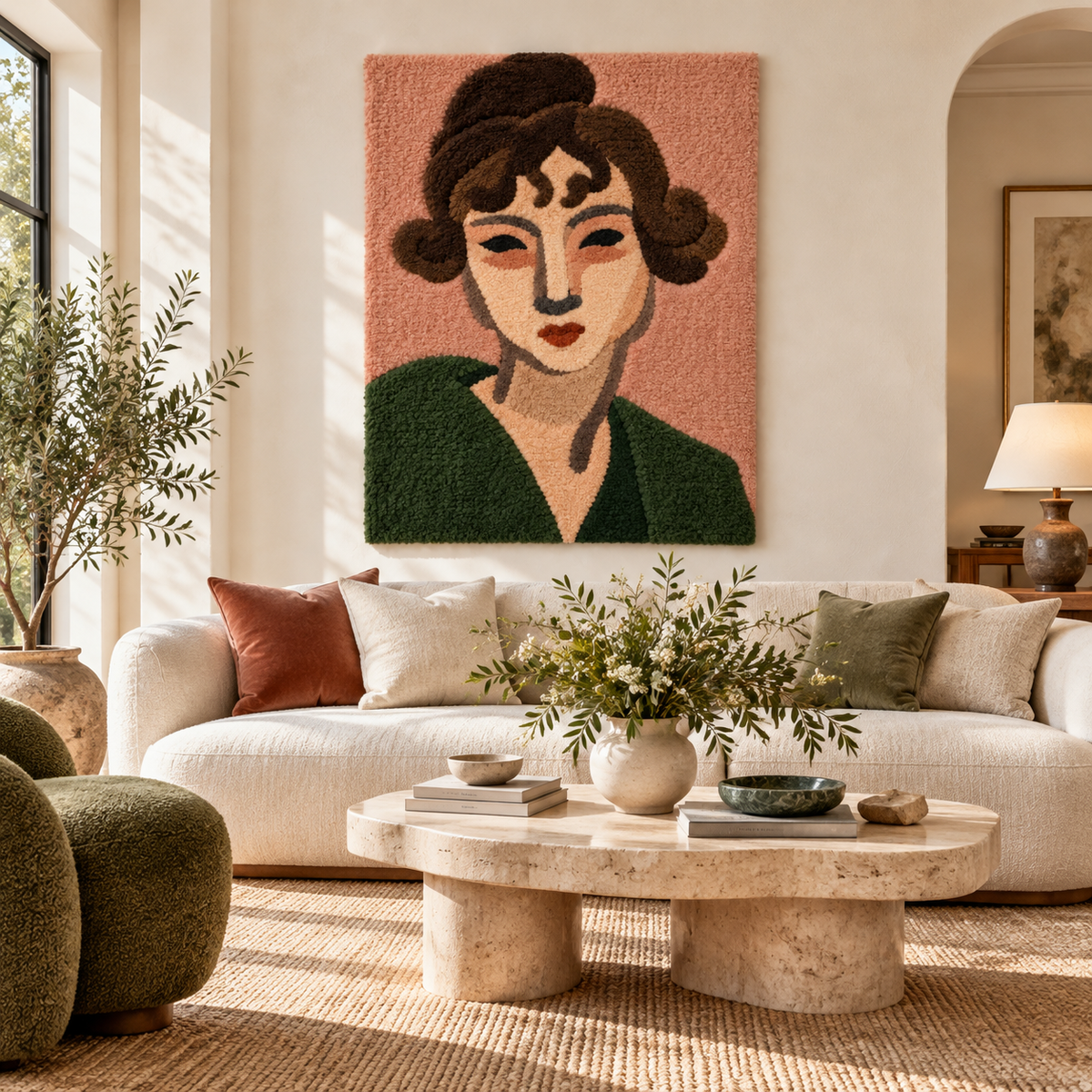 Laurette with a Green Shawl after Henri Matisse — front-facing room scene [room-front]