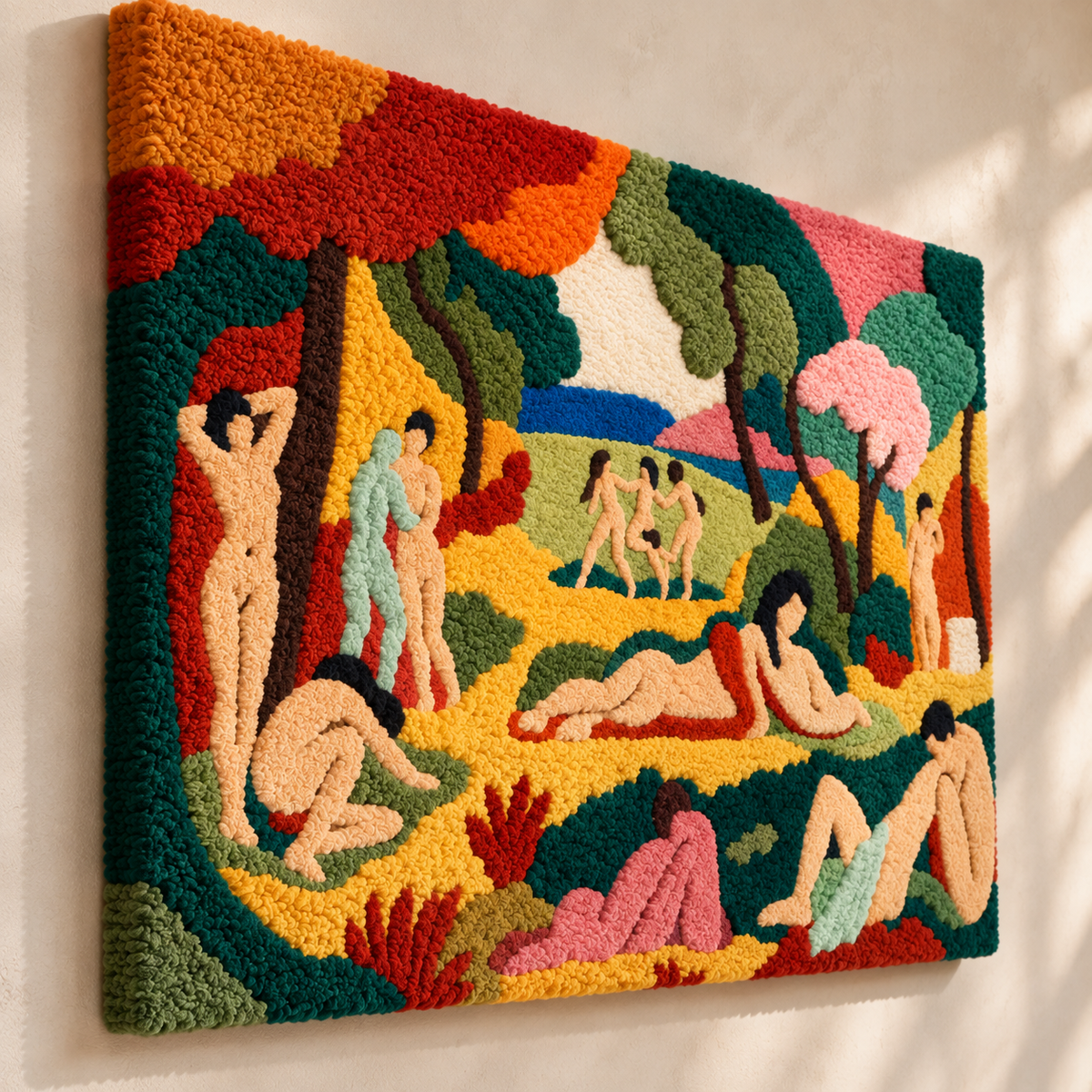 Le Bonheur de vivre (The Joy of Life) after Henri Matisse — angled relief view