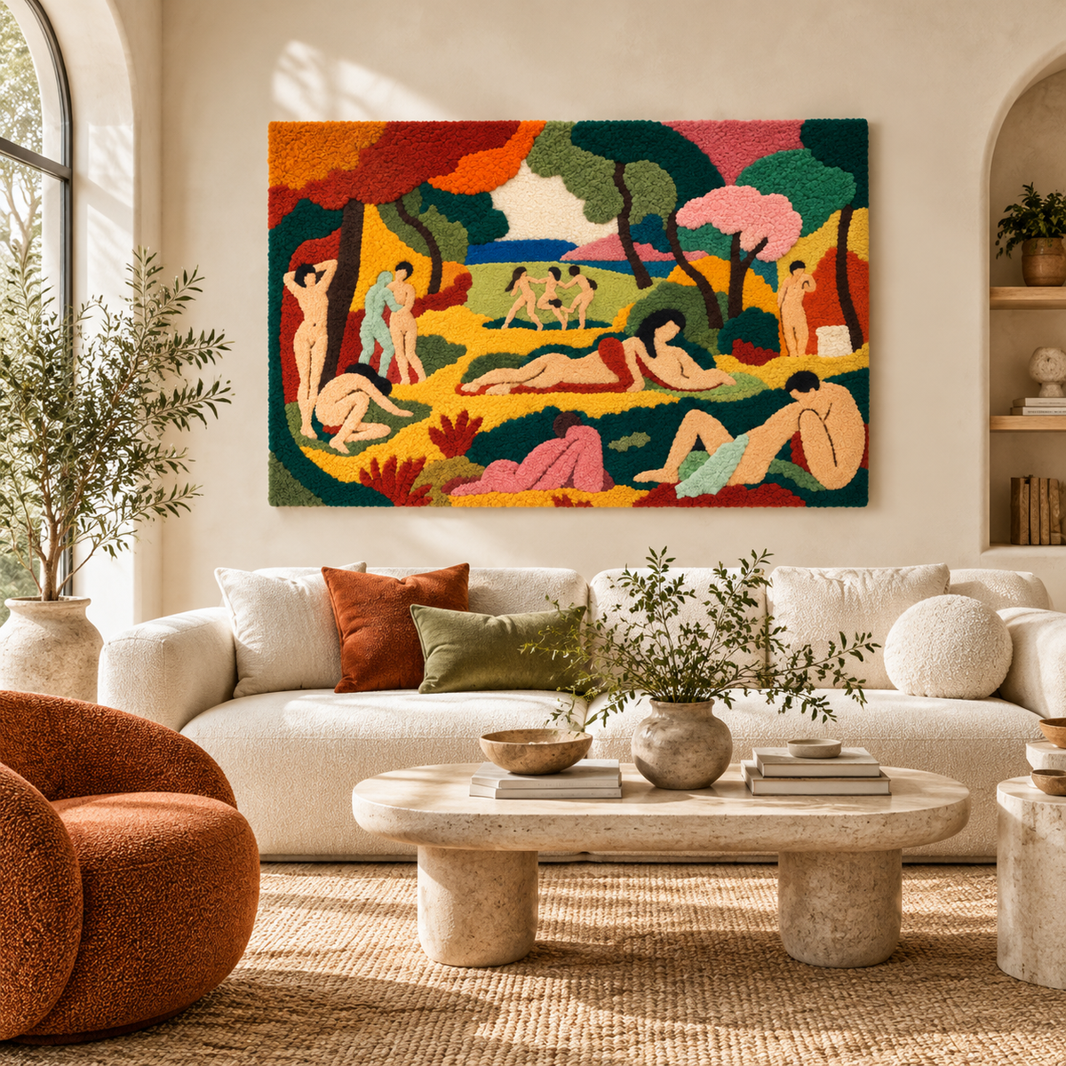Le Bonheur de vivre (The Joy of Life) after Henri Matisse — front-facing room scene [room-front]