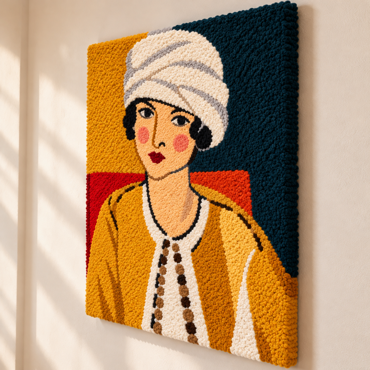 Lorette with Turban, Yellow Jacket after Henri Matisse — angled relief view