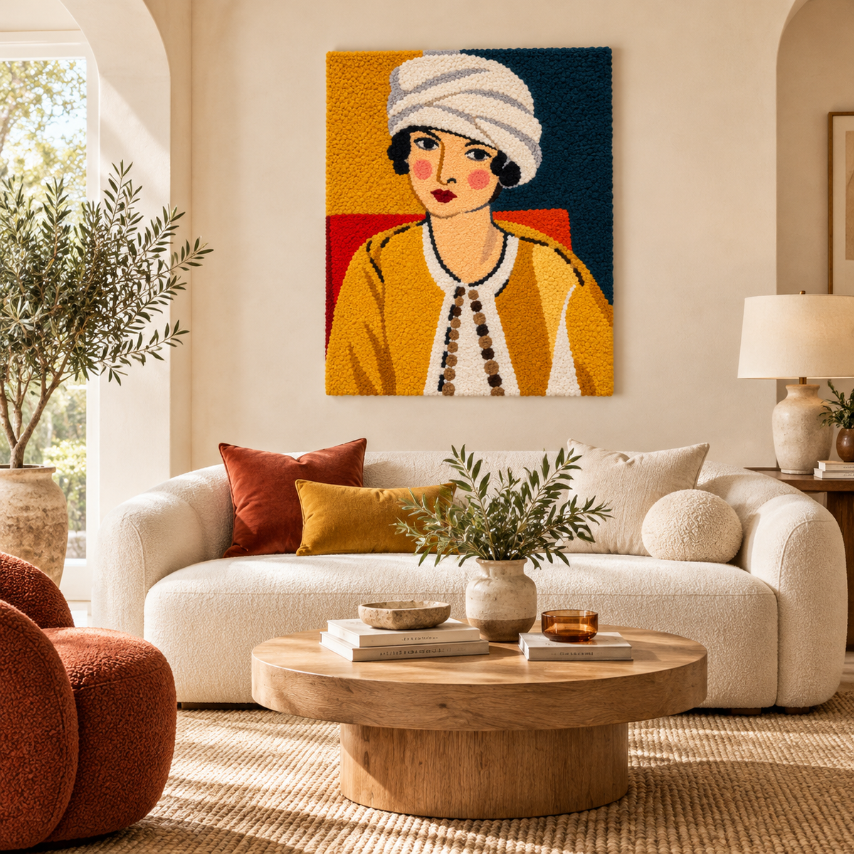 Lorette with Turban, Yellow Jacket after Henri Matisse — front-facing room scene [room-front]