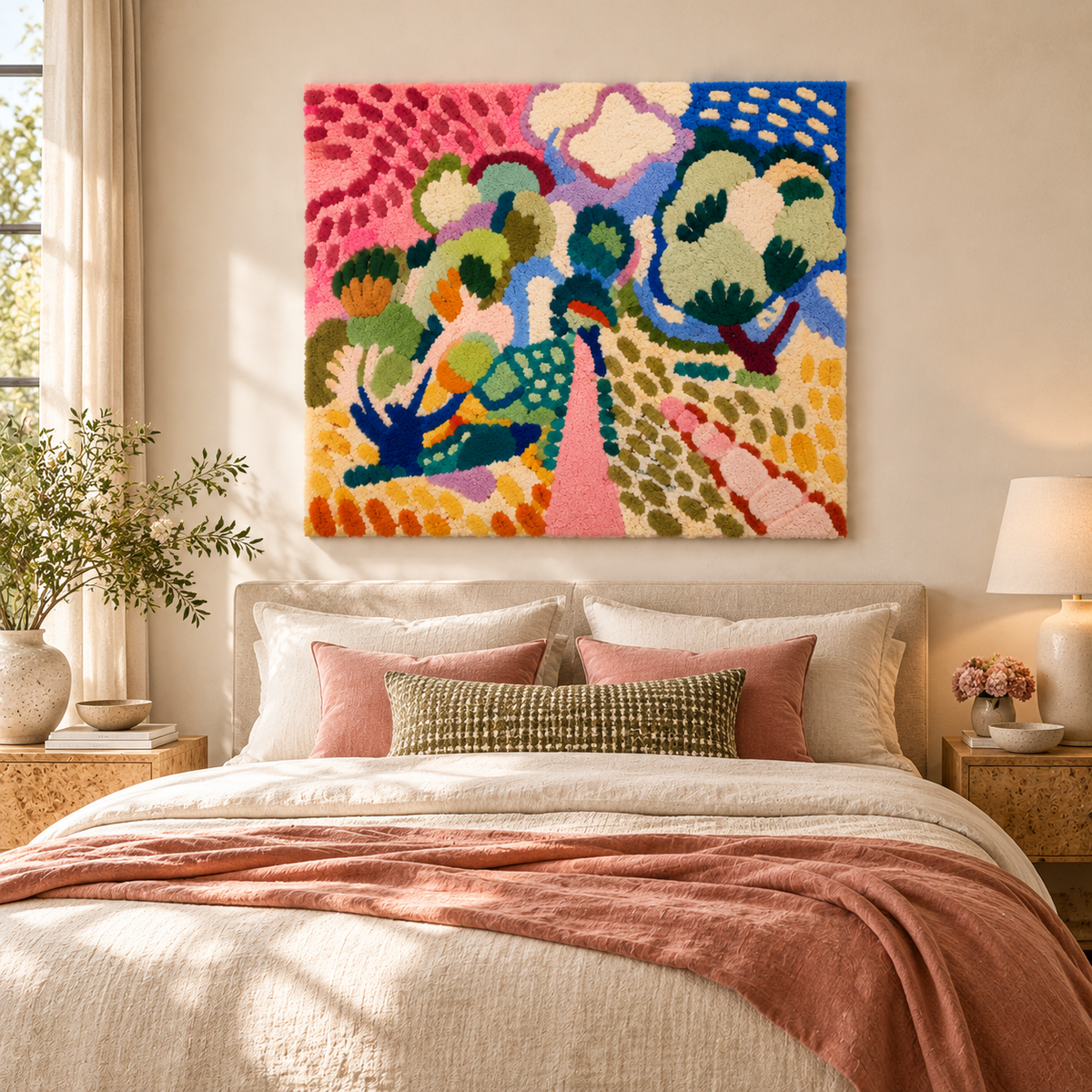 Madame Matisse in the Olive Grove (Oliviers à Collioure) after Henri Matisse — room setting