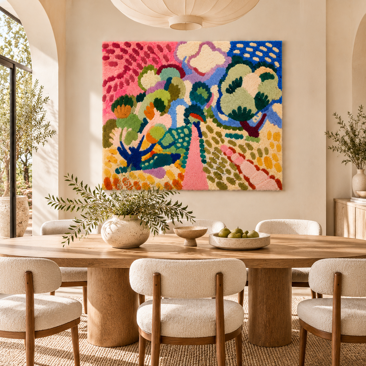 Madame Matisse in the Olive Grove (Oliviers à Collioure) after Henri Matisse — room setting