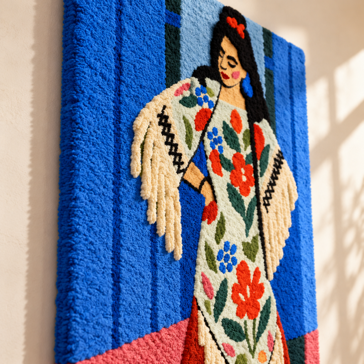 Madame Matisse with a Manila Shawl after Henri Matisse — angled relief view