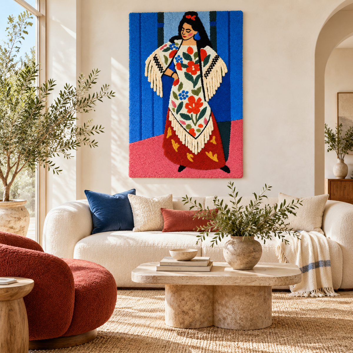 Madame Matisse with a Manila Shawl after Henri Matisse — front-facing room scene [room-front]