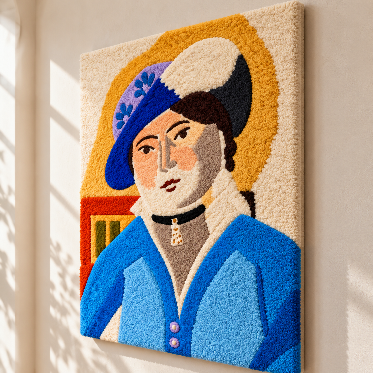 Marguerite in a Leather Hat after Henri Matisse — angled relief view
