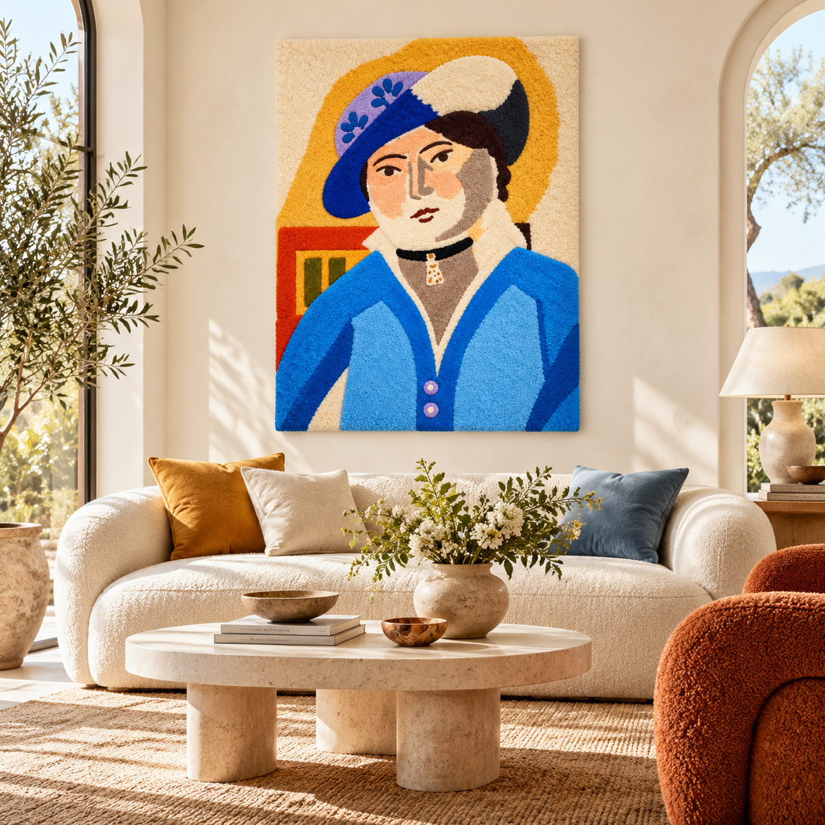 Marguerite in a Leather Hat after Henri Matisse — front-facing room scene [room-front]