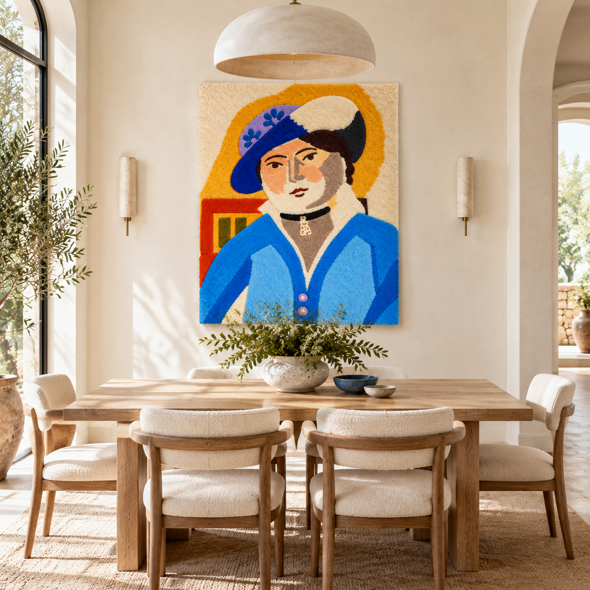 Marguerite in a Leather Hat after Henri Matisse — room setting