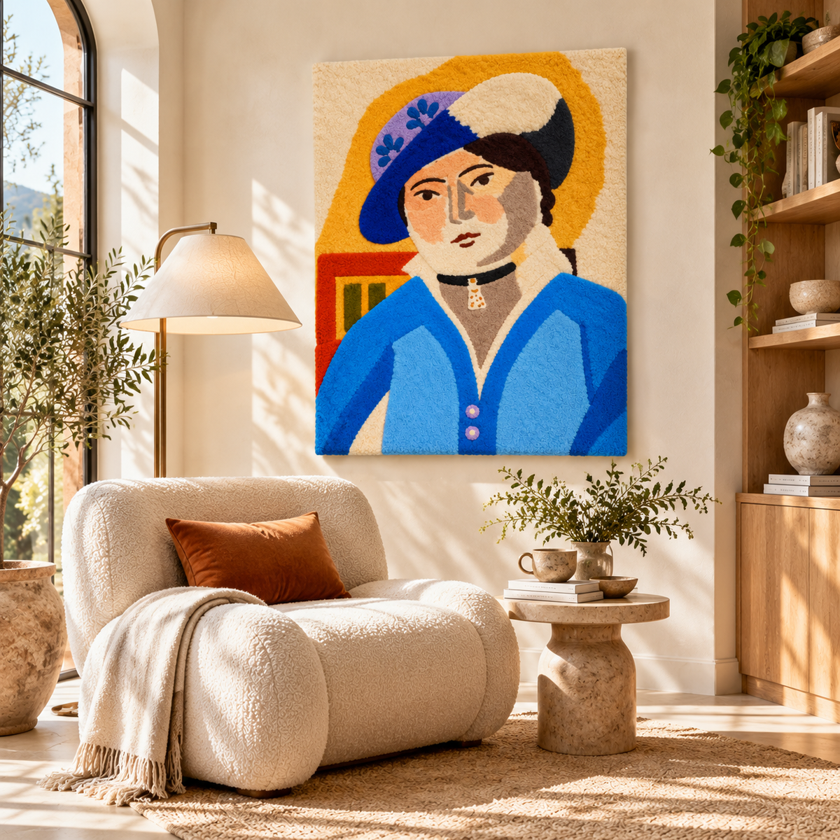 Marguerite in a Leather Hat after Henri Matisse — room setting