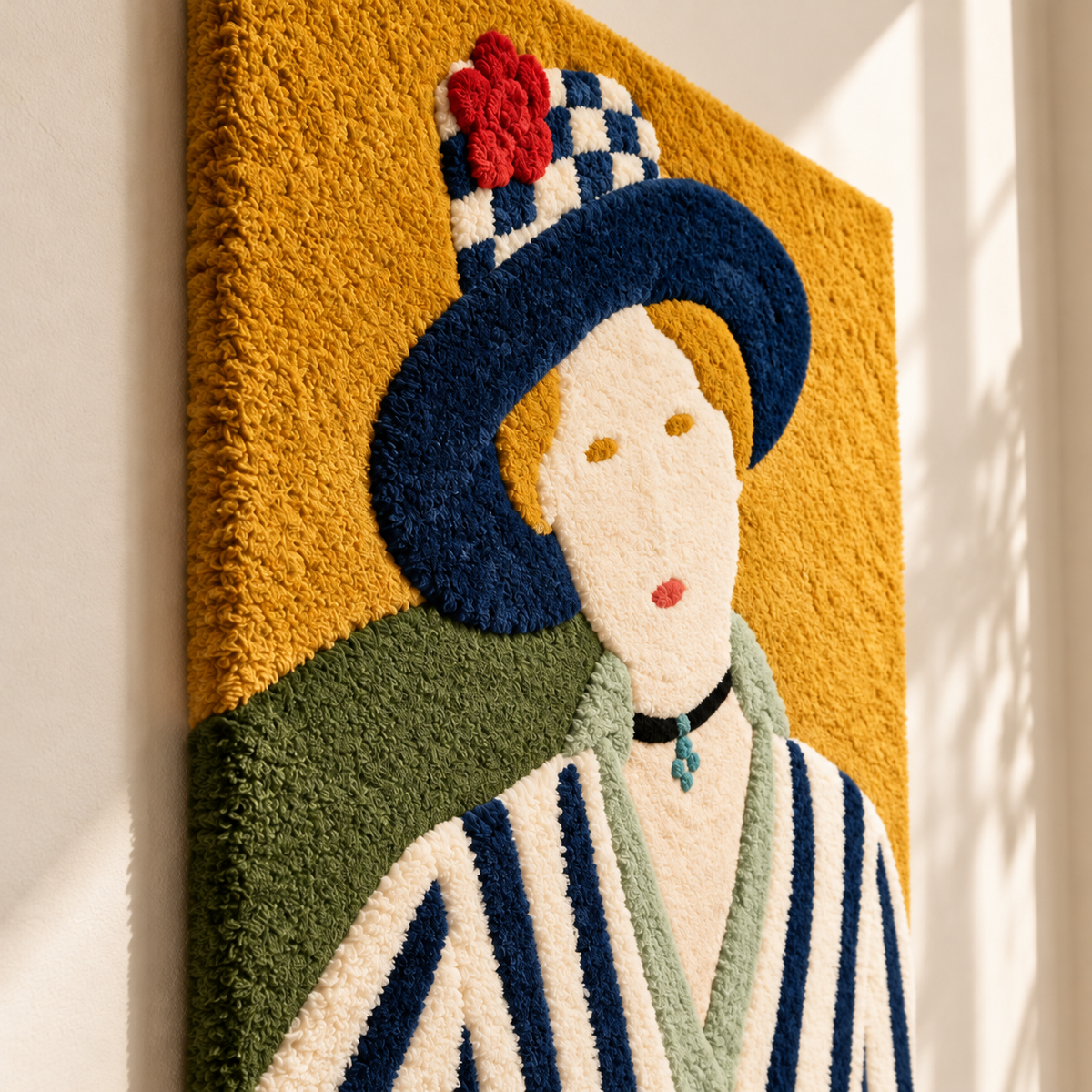 Marguerite in a Striped Jacket (Marguerite à la veste rayée) after Henri Matisse — angled relief view