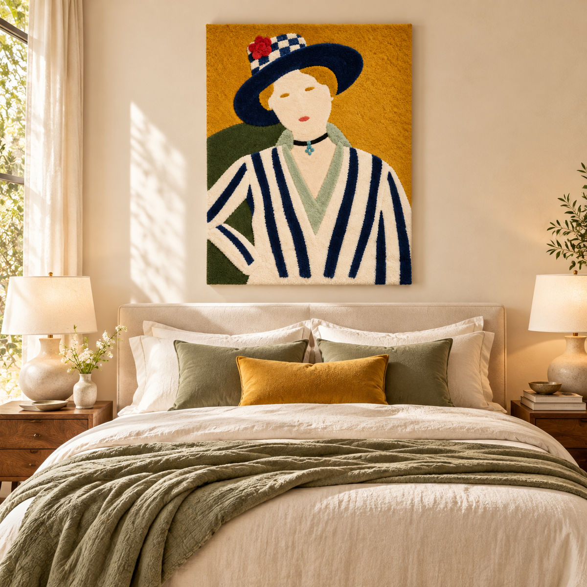 Marguerite in a Striped Jacket (Marguerite à la veste rayée) after Henri Matisse — room setting