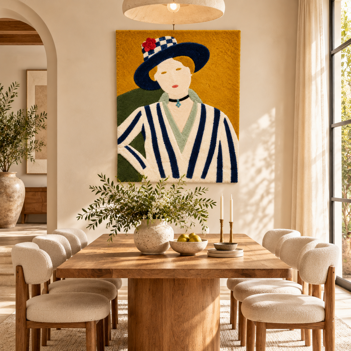 Marguerite in a Striped Jacket (Marguerite à la veste rayée) after Henri Matisse — room setting