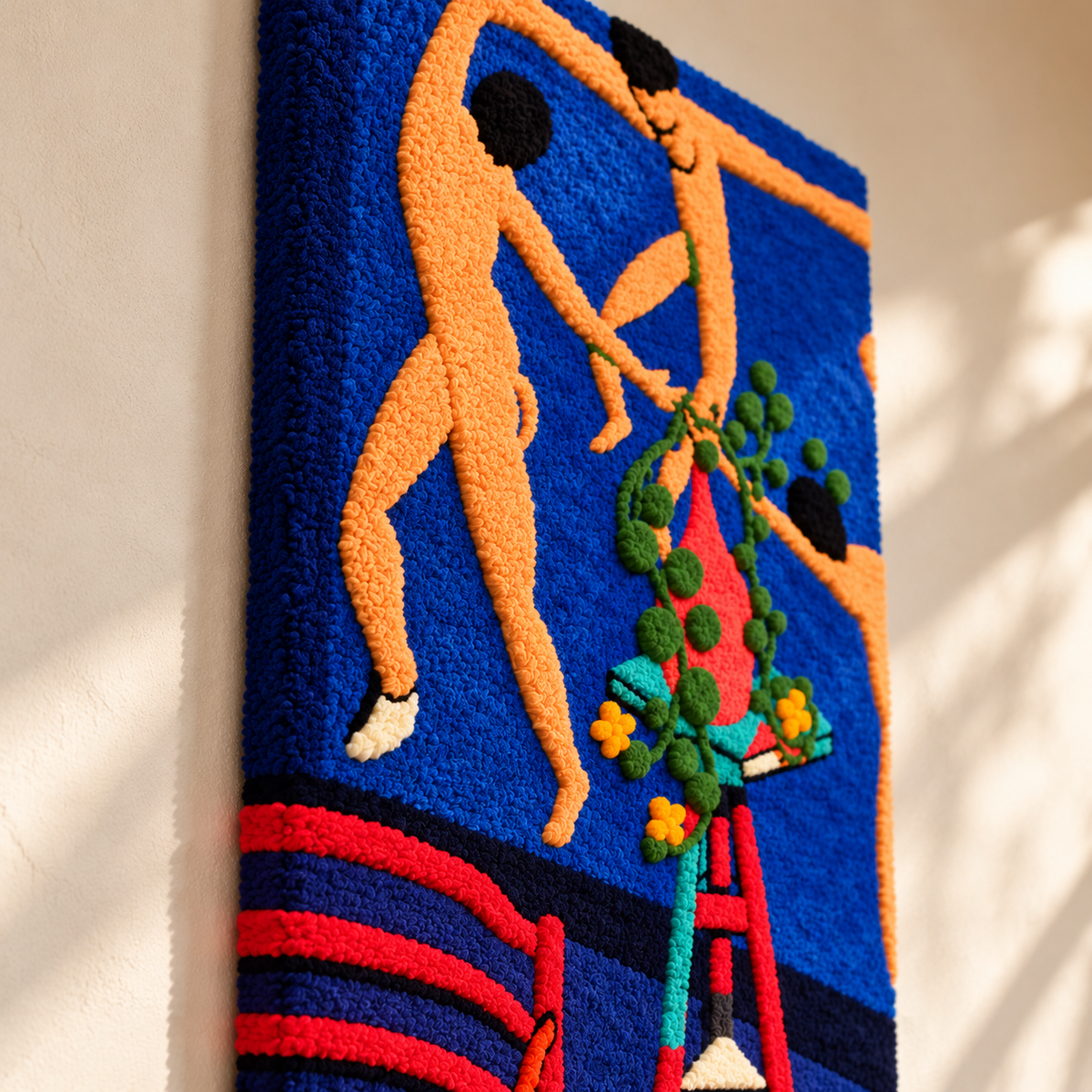 Nasturtiums with The Dance II after Henri Matisse — angled relief view